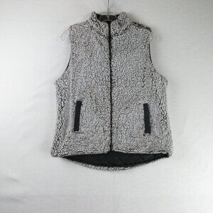 Harper Heritage Reversible Sherpa Lined Vest Size S Gray Zippered